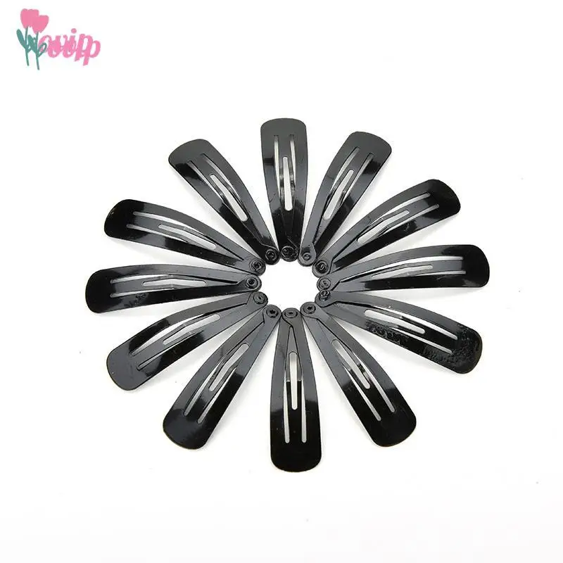 

100 Pcs Baby Hair Snap Clips Accessories For Women Black Hairgrips Barrettes Head Hairpins Jewelry