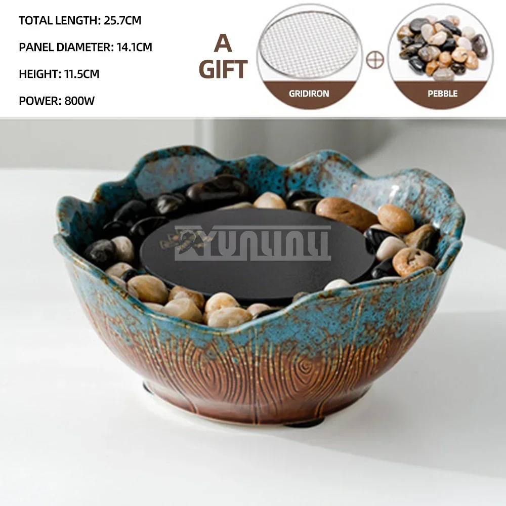 Electric Ceramic Stove Household Tea Cooker Electric Ceramic Furnace Imitation Of Ancient Old Rock Clay Electric Pottery Stove 4