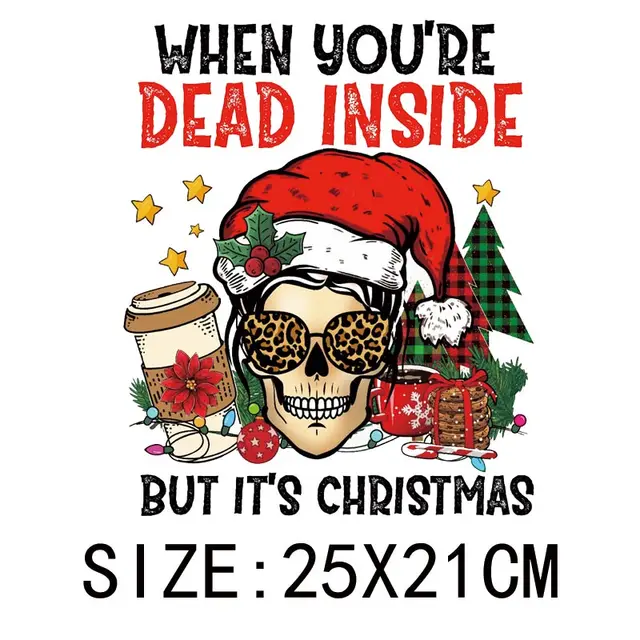 Skull Finger Patches For Clothing DIY A-Level Washable Iron On Transfer  Christmas Tree Words Heat Transfer Sticker Decoration - AliExpress