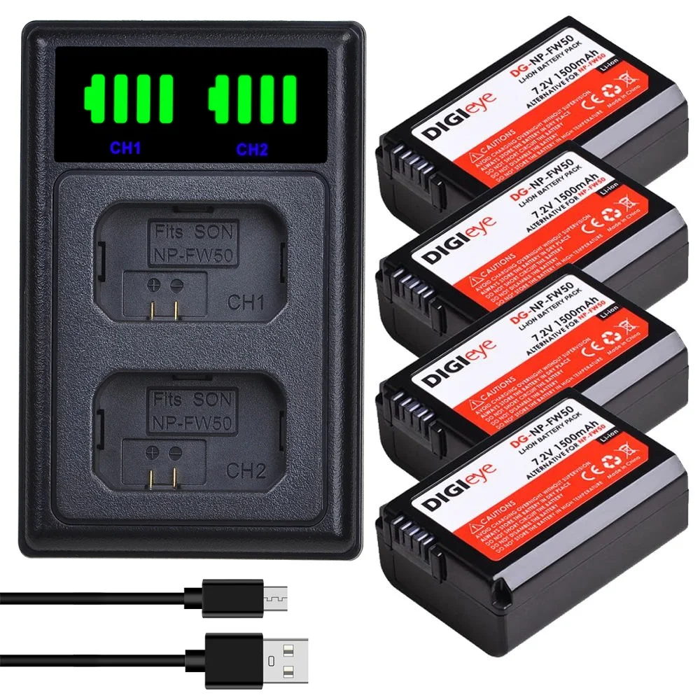 Np-Fw50 Np Fw50 Batterie/Caricatore Per Sony Np-Fw50 ,Sony Alpha A6000 A6500 A5000 A3000 A7 A7Ii A7Rii A7Sii A7S A7S2 A7R Ecc