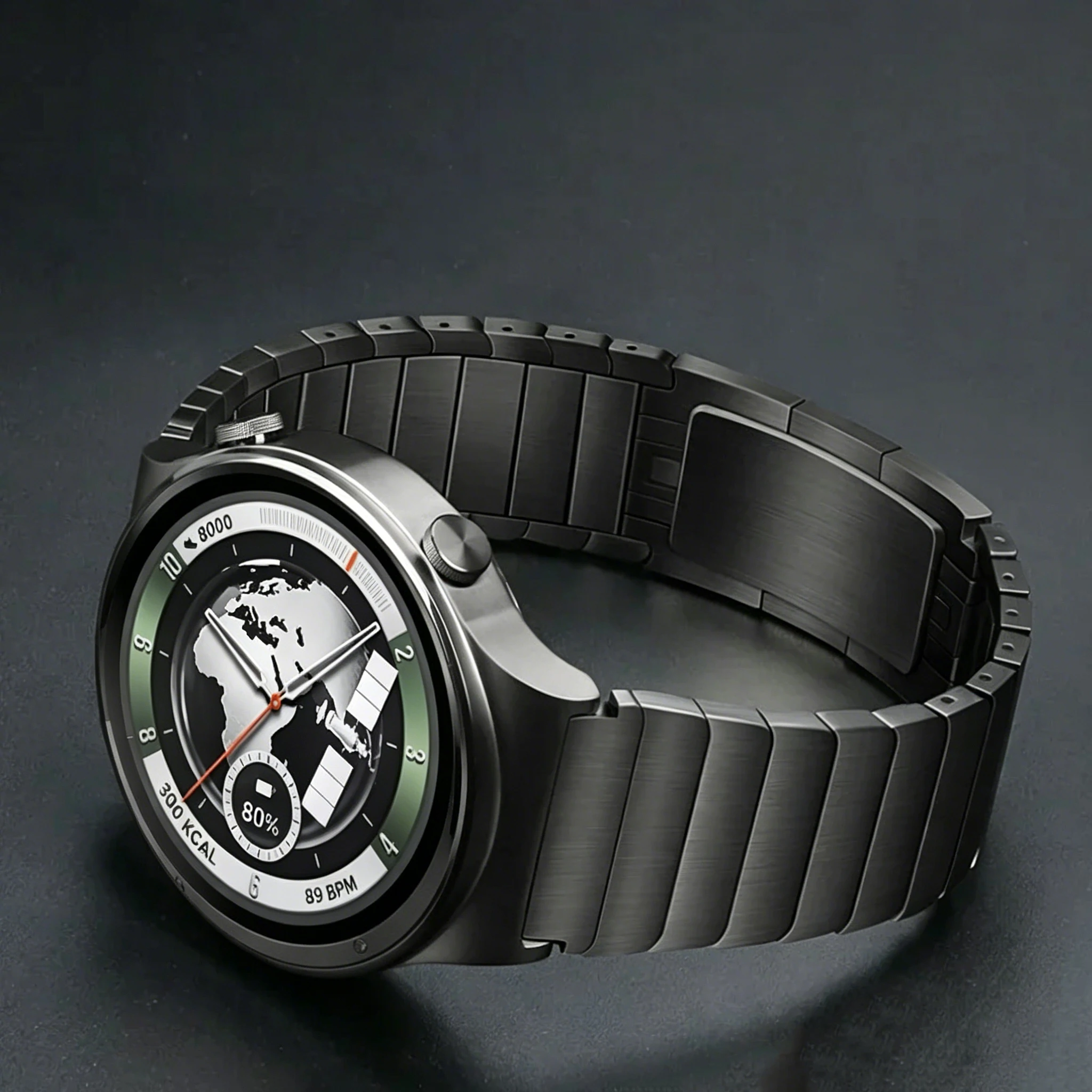 Sleek 22mm Stainless Steel Watchband Bracelet