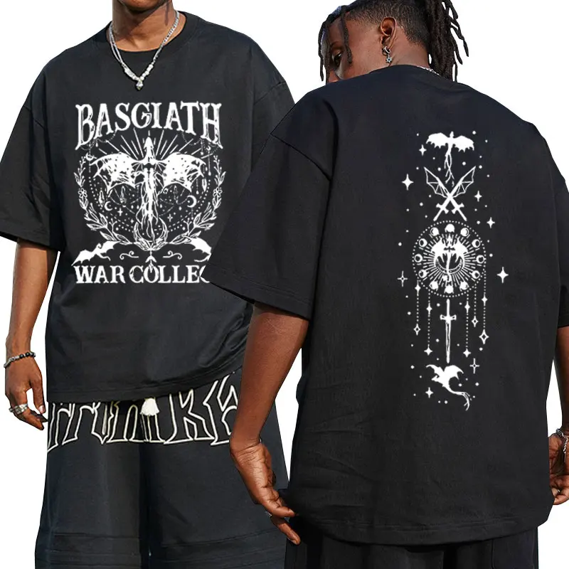 

Fourth Wing Graphic Print T Shirt Basgiath War College Bookish Dragon Rider T-shirt Men Women Fashion Trend Streetwear Tshirts