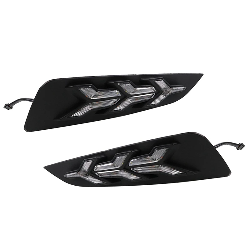 

For MG6 MG 6 2017-2019 Accessories Parts Car LED Fog Lamp Turn Signal Light DRL Daytime Running Light, Yellow+White+Blue
