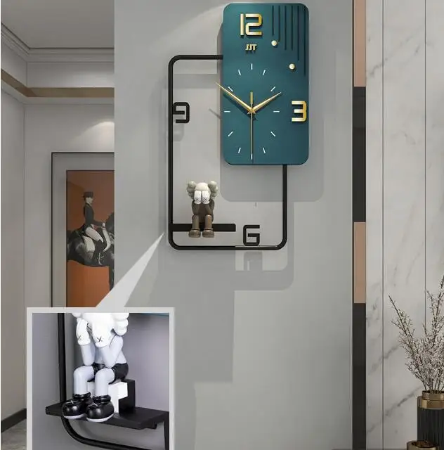 Horloge Murale à Combinaison Carrée Moderne