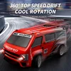 1:16 4WD MPV Electric Remote Control Truck Model 2.4G Angel Eye Headlight 360° High Speed Drift RC Car Truck With Dual Set Wheel 4