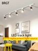 BRGT Led Track Light GU10 Bulb Rails Spot COB Lighting Fixture Aluminum Ceiling Lamps Whole Set 110V 220V For Clothing Shop Home 2