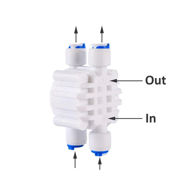 1Pc 1/4 "3/8" Od Csőnyomáscsökkentő Szabályozó Szelep 2/4 Út Áramlás Vezérlő Gyors Illesztő Kapcsoló Víztisztító - Image 2