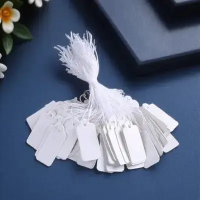 1000Pcs 흰색 가격표 가격표시용 종이 라벨 보석 의류 신발 공예품 마킹 태그 가격표시 가격 라벨