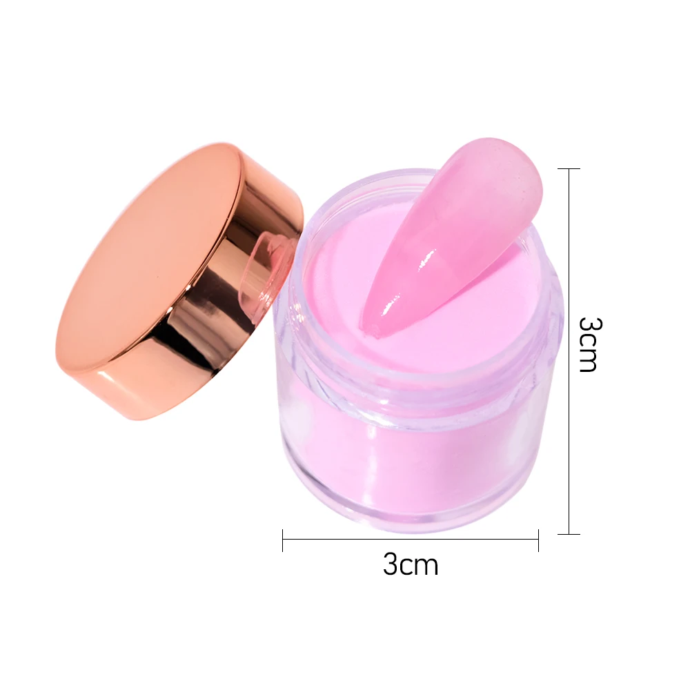 10g/Box Acrylic Powder for Crystal Nail Extension Builder Nude Pink Carving Engraving Dipping Polymer Dust Nail Acrylic Powder 6