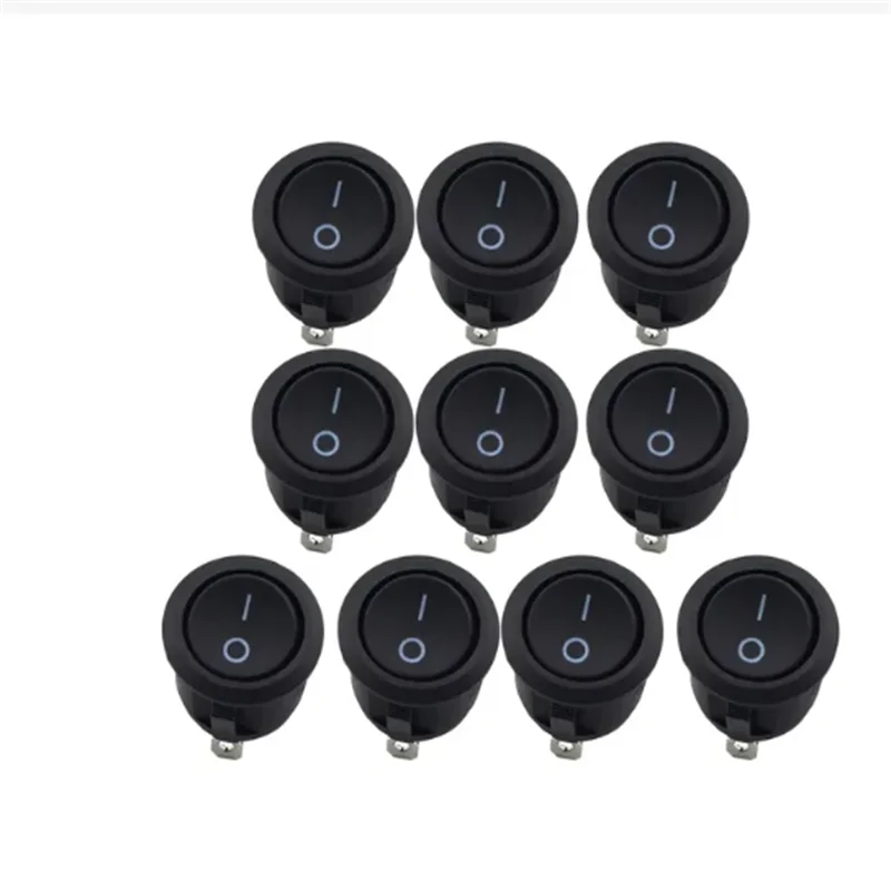 1-10Pcs-2-Pin-Round-Switch-12V-Switch-ON-OFF-Illuminated-Car-Dashboard ...