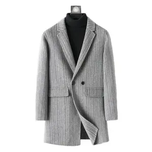 BATMO 2022 Новое поступление осеннее шерстяное повседневное клетчатое пальто для мужчин, мужские шерстяные куртки, размер M-XXXL 116