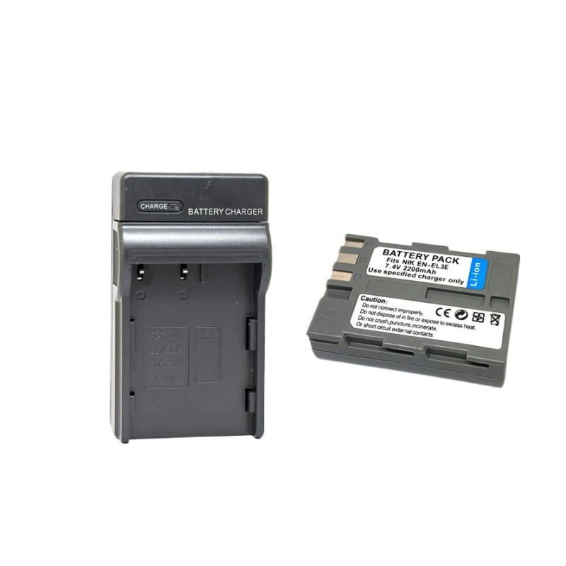 EN-EL3e 2200mAh ENEL3e EN-EL3 EN EL3 EL3a Camera Battery+