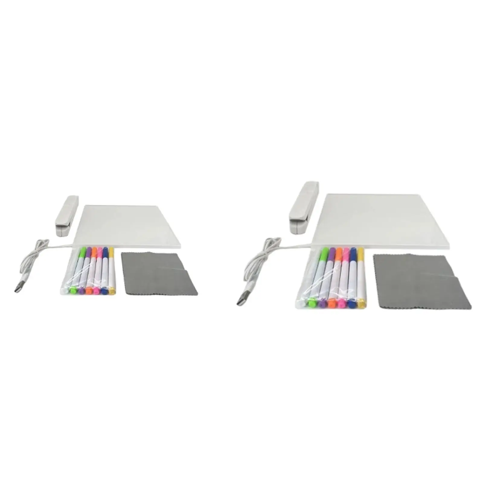 Acrylic Message Board with Stand Desktop Night Light Board with Light Erasable Writing Note for Home School Office