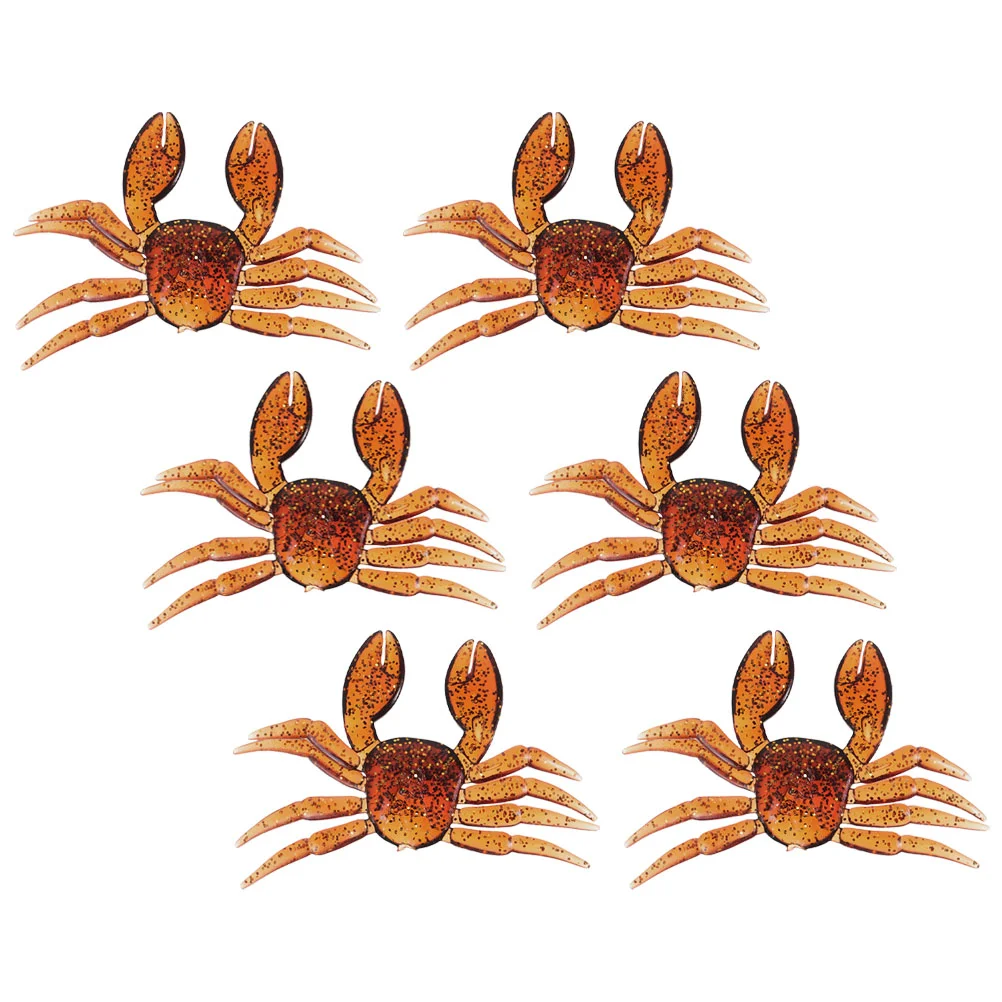 

6 Pcs Crab Bait Fishing Tools Fake Artificial Baits Equipment Supplies Simulated Lure Lures for Soft