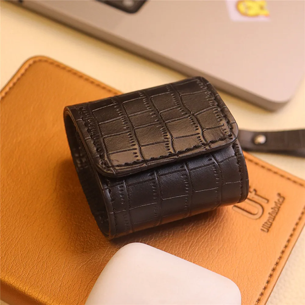 

Suitable for Sony Linkbuds WF-L900TW Wireless Headset Charging Box Leather Protective Sleeve Storage Bag Black