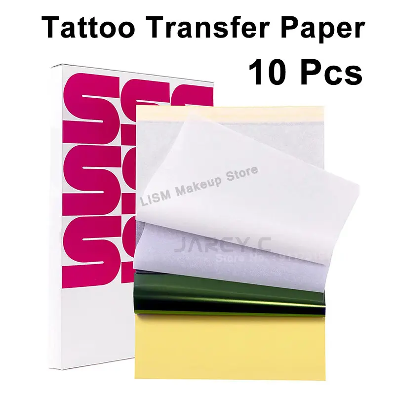 10 Pcs A4 Tattoo Transfer Paper Tattoo Supplies Carbon Thermal Transfer  Paper Tattoo Stencil Copy Tracing Paper Accessory 