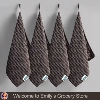 1/4Pcs Coffee Bar Cleaning Towels Super Absorbent Microfiber Cleaning Cloth Towel Home Barista Clean Tool Coffee Machine Cleaner