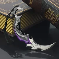 Valorant Weapon Melee Reaver Karambit Knife 15cm Metal Game Peripheral katana samurai Sword Uncut Blade Ornaments Gift Toys Boys 1