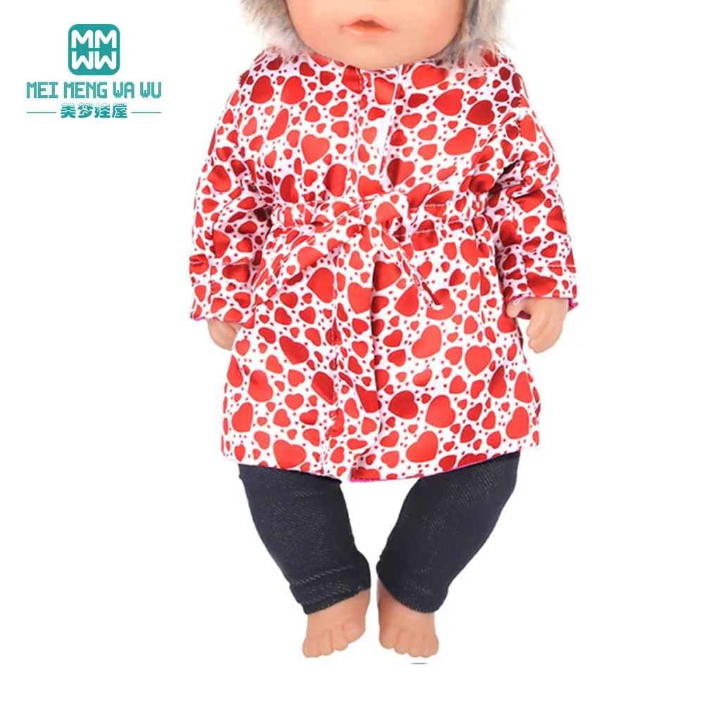 Clothes for Dolls Fits 43cm Toy New Born Doll american doll Fashion cotton jacket pink rose red white purple