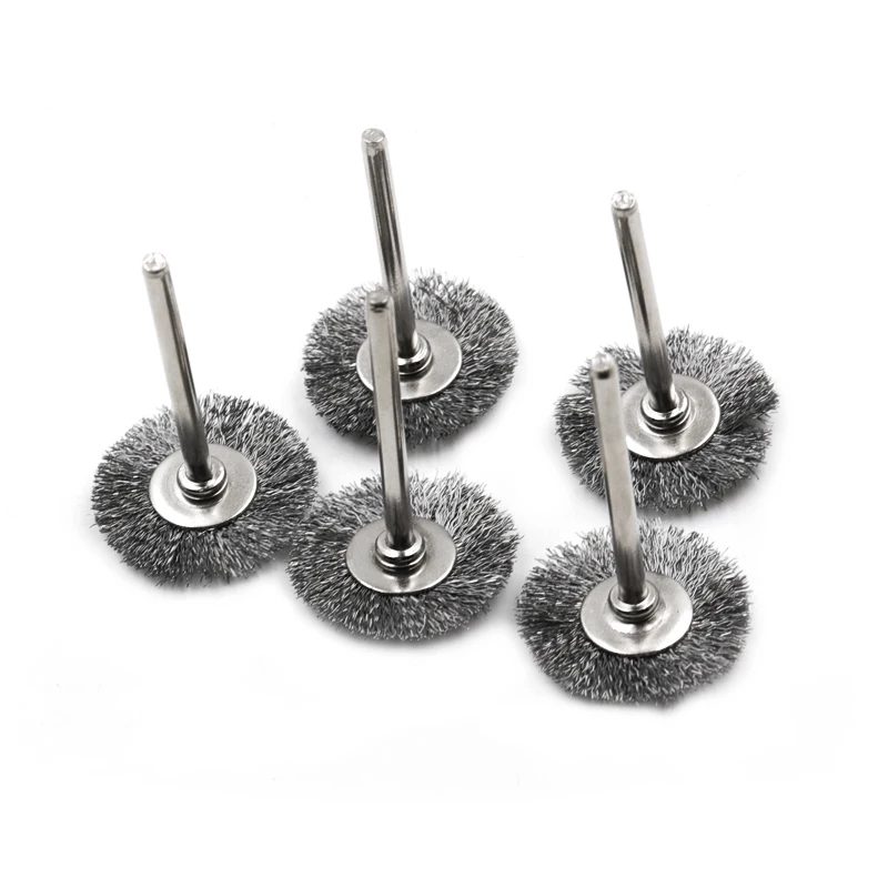 와이어 휠 컵 브러시 세트, 드릴 연마 드레멜 도구, 파워 다이 연마기 회전식 전기 연마 도구, 3mm 생크