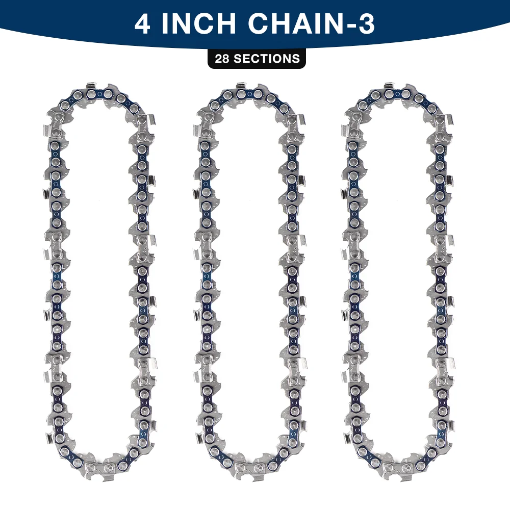 4/6/8/12/16 Pollici Mini Motosega In Metallo Catena Sega Elettrica Accessorio Di Ricambio Catena Per Sega A Catena Elettrica Per Seghe Da Potatura A Batteria - Foto 11