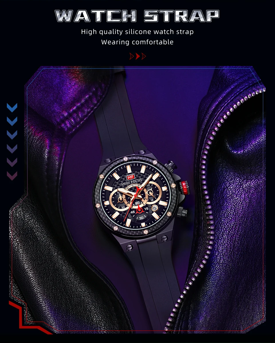 Relógio de quartzo MINI FOCUS para homens à prova d'água_voghion.com