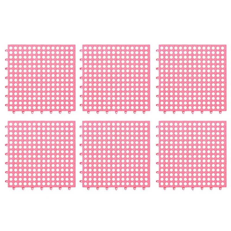 

6Pcs Anti-Slip Splicing Pvc Bathroom Toilet Kitchen Floor Mat Non Slip Mat Toilet Floor Mat 30X30CM