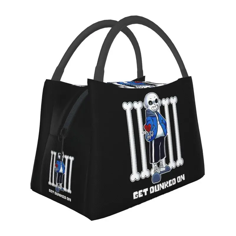 

Undertale Sans Get Dunked On Resuable Lunch Boxes Women Game Cooler Thermal Food Insulated Lunch Bag Travel Work Pinic Container