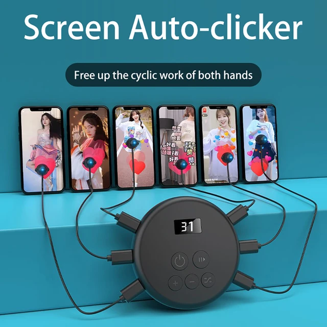 Auto Clicker for iPhone iPad：Screen Device Automatic Tapper for Android  IOS，Simulated Finger Continuous Clicking, Adjustable Speed Physical
