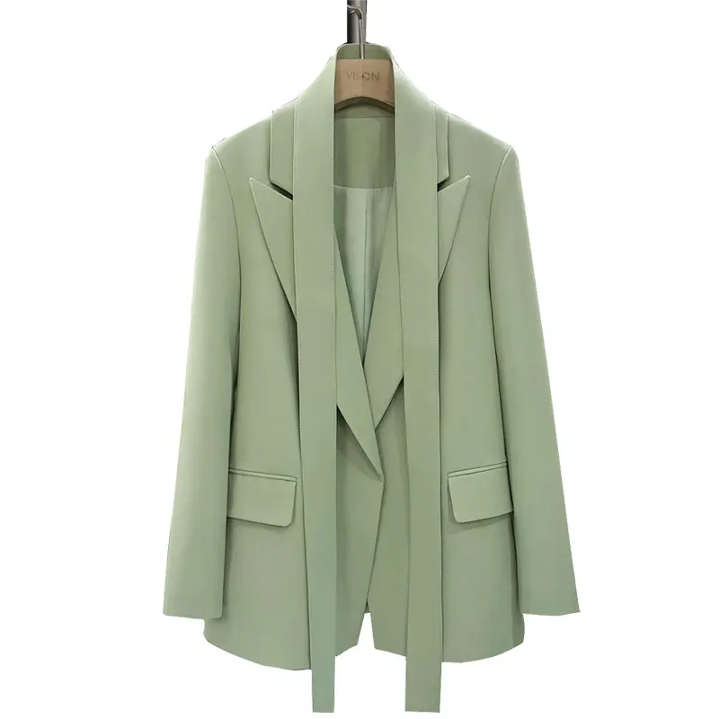 veste-de-costume-avec-ceinture-pour-femme-blazer-mince-vert-point-ouvert-revers-ur-printemps-automne-nouveau-2024