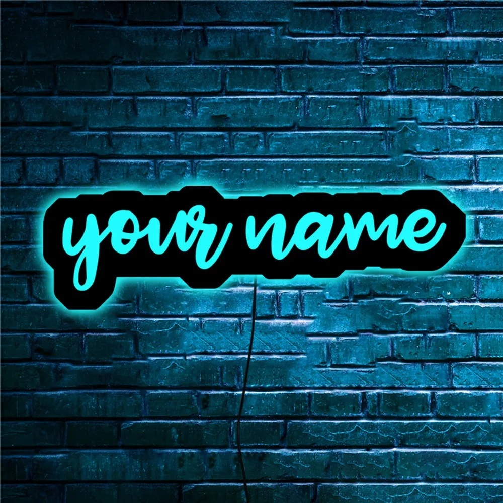 Personalized Name/Text LED Wall Lamp Number/Game Tag/ID Neon Sign for Home Gaming Room Bedroom Decoration wall light,led wall lamp