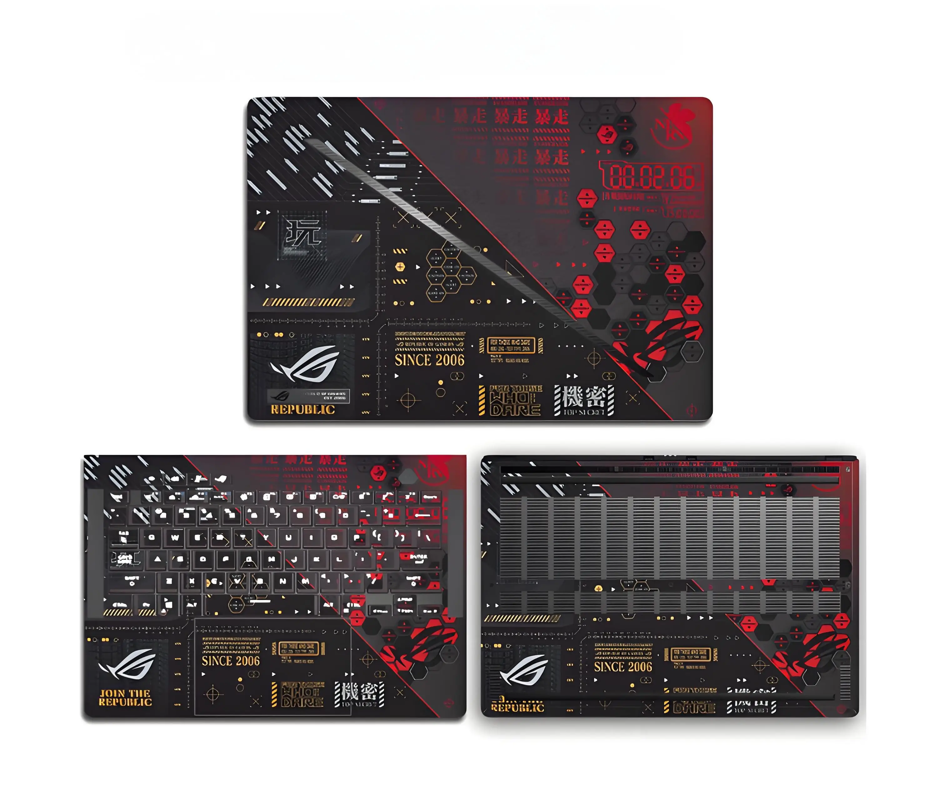 ASUS ROG Flow X16 GV601 X13 GV301 GV302 G15 GA503 G16 GU605 GU603G14 GA401 GA402 GA403 GU604 GZ301 GZ302용 미리 자른 스티커
