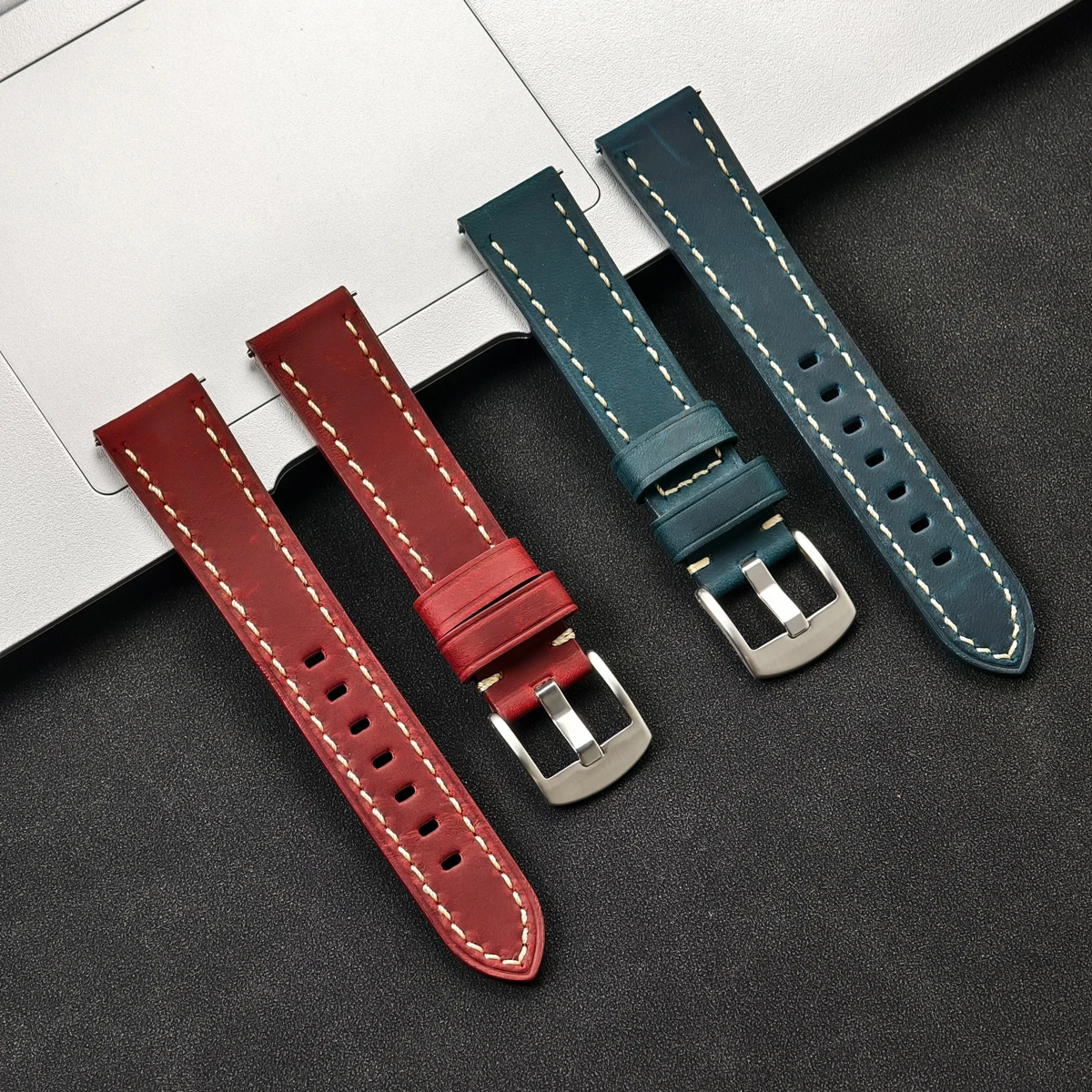 Premium Leather Wristband - Soft Adjustable Strap