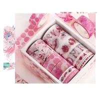 10 rolls Washi Tape Set Scrapbooking Masking Stickers for Paper DIY Craft Gift Decoration Student Stationery Supply 2