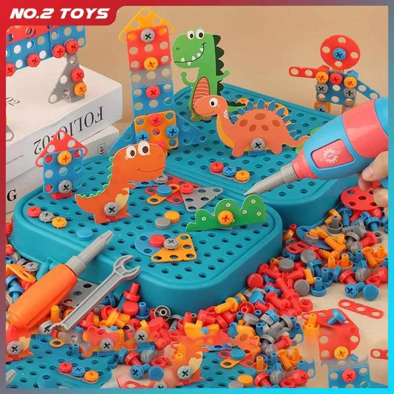 Kids Repair Toys Plastic Construction Toys Kids Construction Toys Kids Pretend Play Set Nut Assembly Toys Kids Educational Toys Model Assembly Tools Pretend Play Toolbox 3D Puzzle DIY Disassembly Assembly Simulation Electric Drill Screw Tool Model Educational Toys for Children