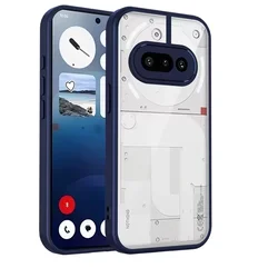Air Cushion Shockproof Silicone Bumper Clear Matte Back Phone Case - Nothing Phone (3a) (TMMS blue)