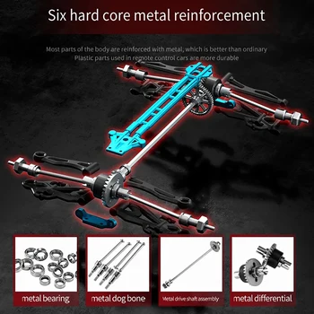 New High Speed RC Car 4WD Off Road Vehicle 70KM/H Brushless Motor Professional Drift Truck for Kids Remote Control Toys 4