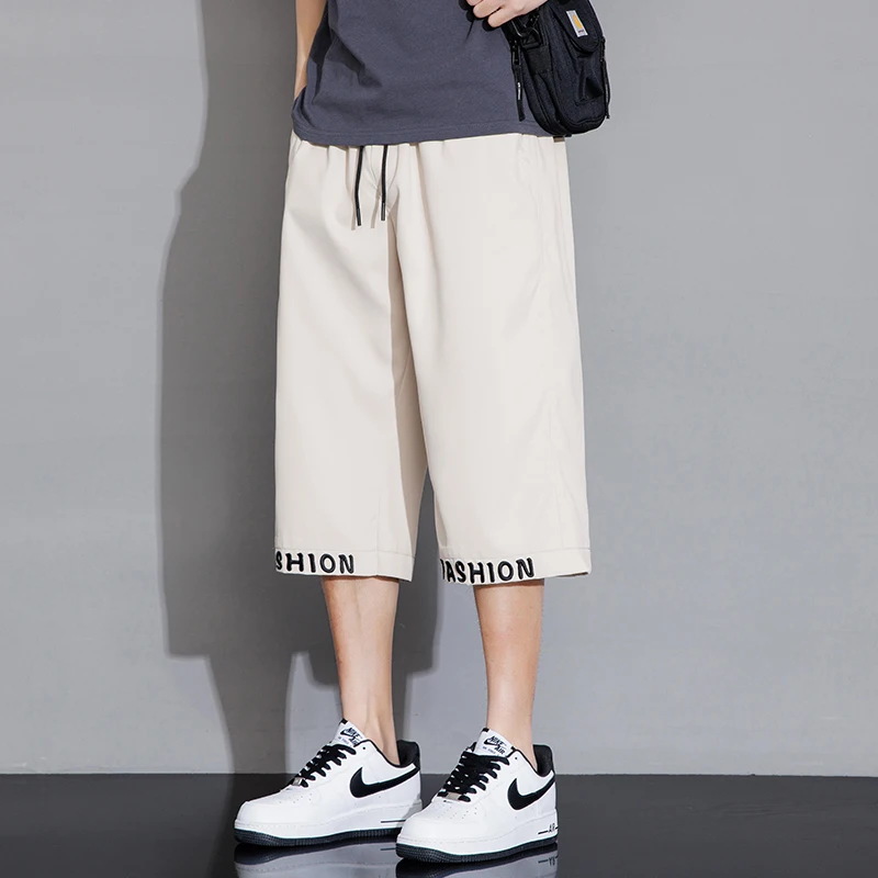 2024 Men's Summer Loose Shorts Men Fashion Jogging Sweat Pants Men Straight Leg Pants Versatile Harajuku Shorts Casual Pants