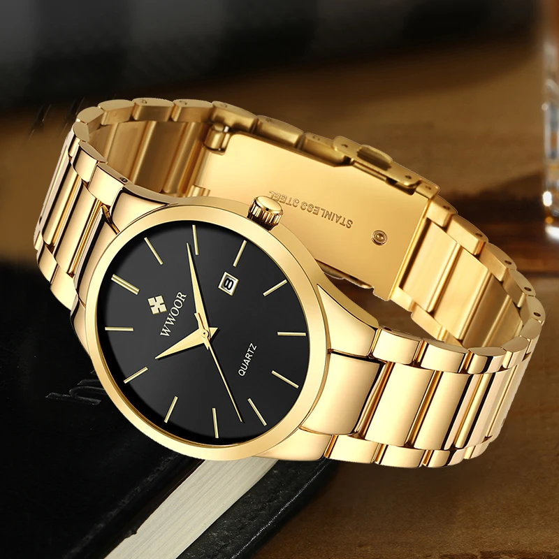 Simple Style Watches For Men Quartz Stainless Steel Clock
