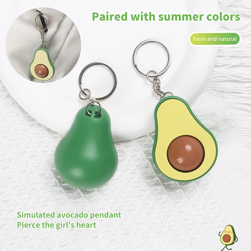 Avocado-Massageperlen-Schlüsselanhänger, Entspannungsspielzeug, Mini-Finger-, Handgelenk- und Nackenmassagegerät, lustiger Frucht-Anhänger, kreativer Schlüsselanhänger – Detail 3
