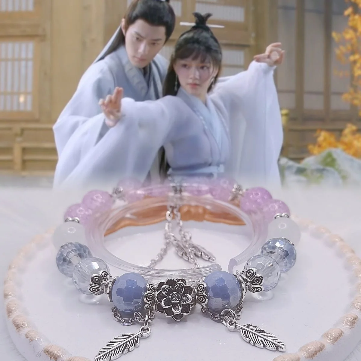 

Yu Gu Yao Shiying Zhuyan Bracelet Xiao Zhan Shi Ying Glass Bracelet DIY Hanfu Accessories Alloy Accessories for Best Friends