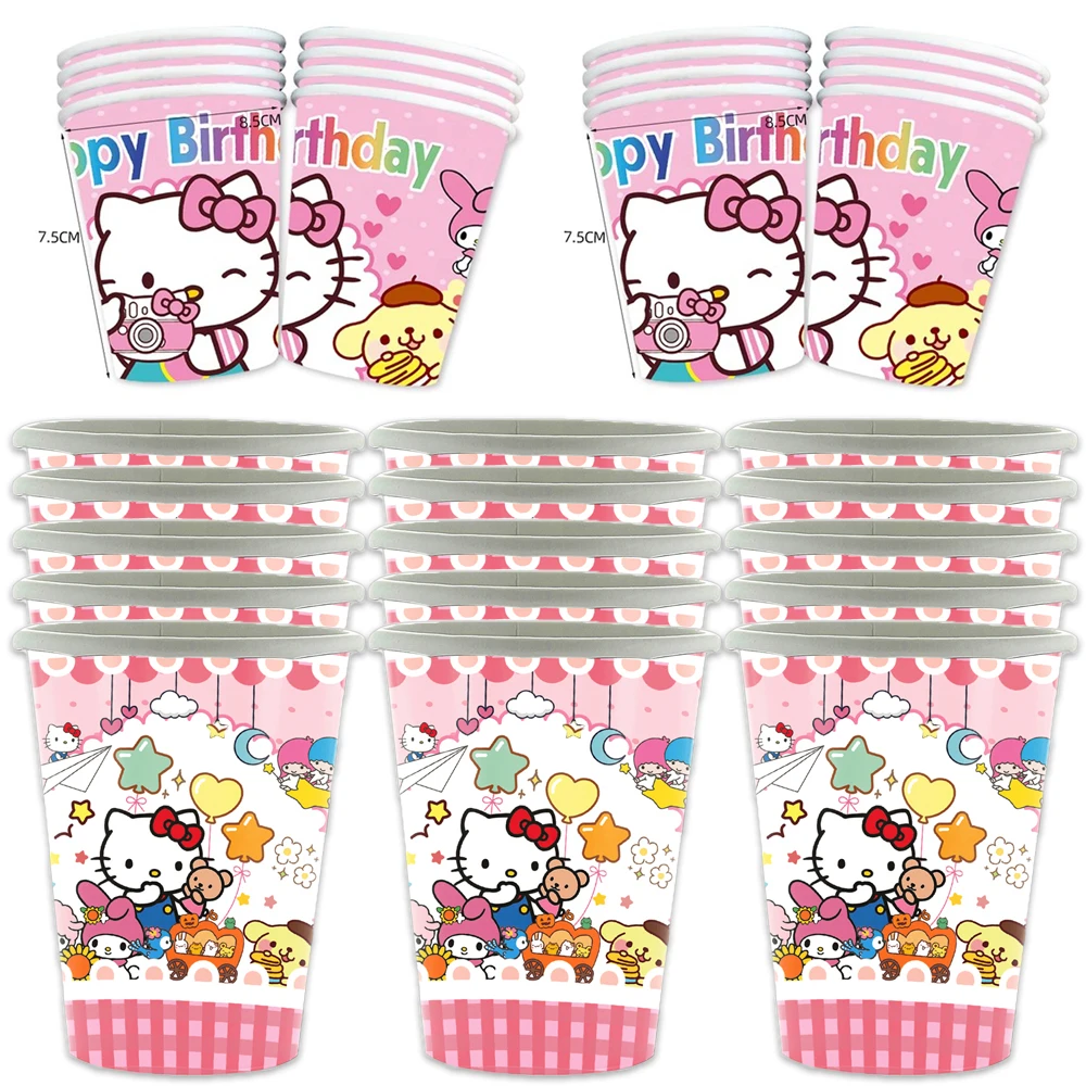 

10 шт./партия, декоративные стаканы Hello Kitty для девочек