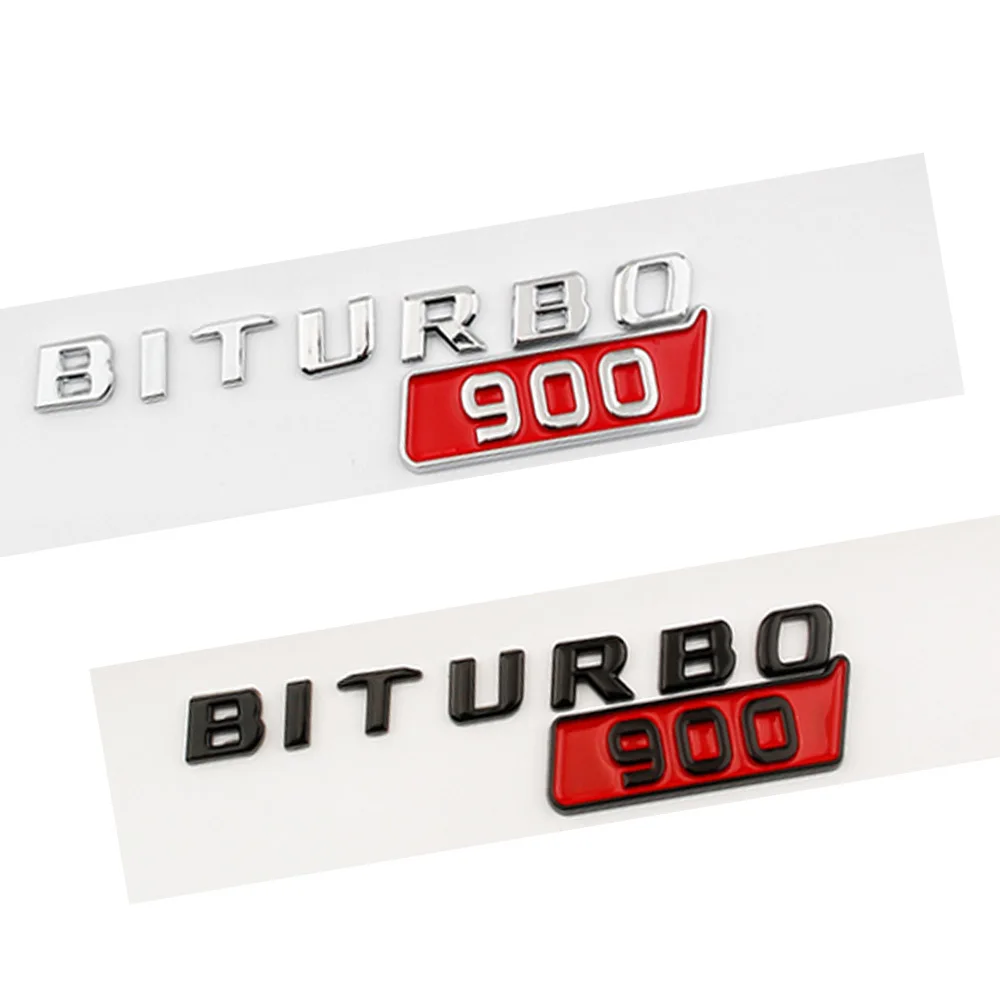 2 Pezzi Biturbo 900 Per Mercedes Brabus G-Class 900 Adesivi Per Auto Tronco Logo Posteriore Accessori Emblema Della Decorazione Posteriore Dell'Auto