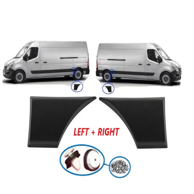 Moulding Strip Rear Panel Left/Right Side for Renault Master MK3 Movano B MK2 NISSAN Interstar NV400 10-20 768F20004R 768F30004R bumper grille trim strips