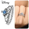 100% 925 sterling silver Mickey Minnie Sparkling Head Princess Flower Daisy Ring Original Holiday Jewelry Love Wedding Ring Gift 3