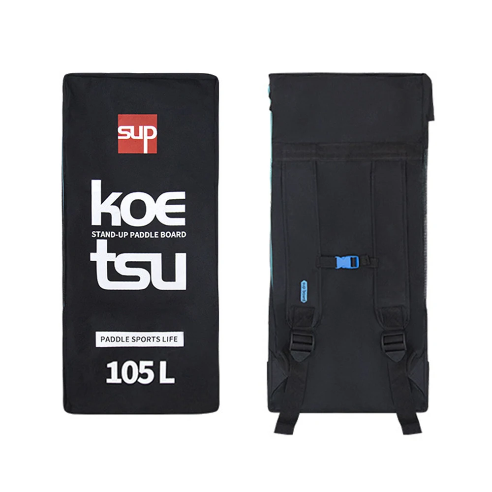 Inflatable Paddleboard Carrying Bag - Durable 80L/105L Surfboard Backpack with Zipper Closure
