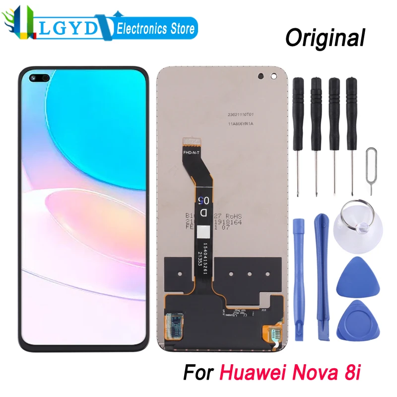 

Original LCD Screen For Huawei Nova 8i Phone Display Touch Screen and Digitizer Full Assembly Replacement