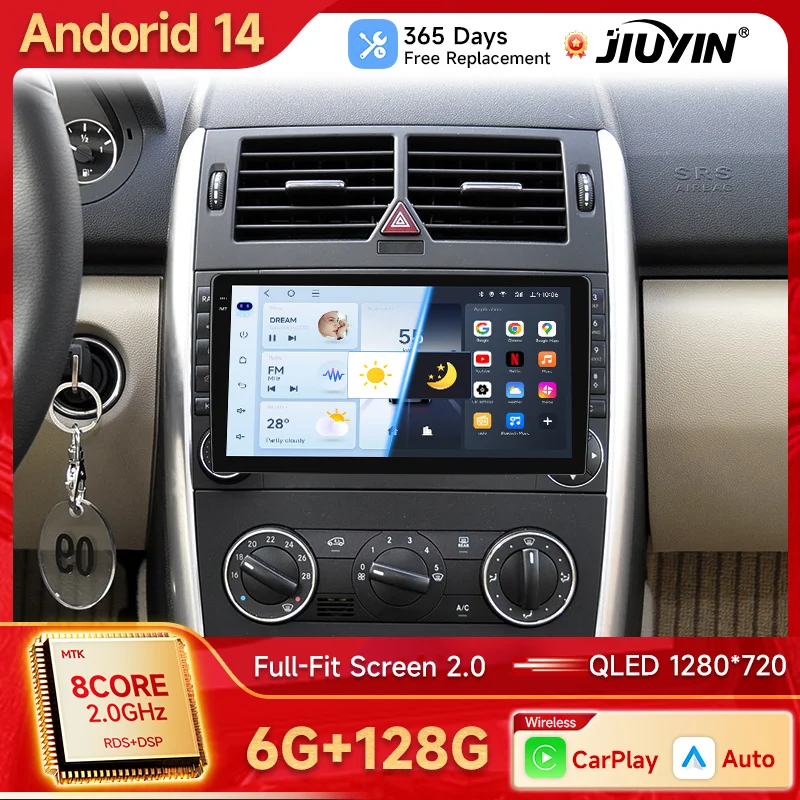 Autoradio Android 12 Per Mercedes Classe A W169, B W245, Viano/Vito W639, Sprinter - Touchscreen 9'', CarPlay, GPS, WiFi Autoradio Android 12 Per Mercedes Classe A W169, B W245, Viano/Vito W639, Sprinter - Touchscreen 9'', CarPlay, GPS, WiFi