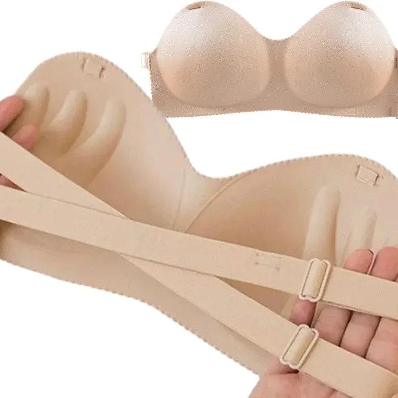 Sexy Invisible Strapless Adhesive Stick Bras Strapless Push Up Bras for Women Backless Lingerie Seamless Bralette Underwear