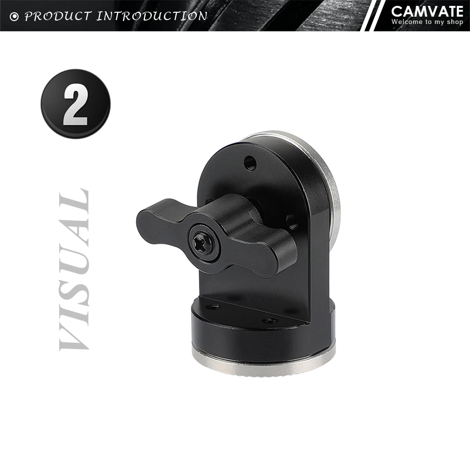 Vertical Double ARRI Rosette Mounts Extension Connector Adapter With M6 Thread S